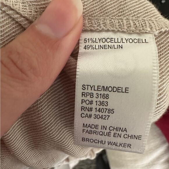 Brochu Walker Manor Linen Blend Cream Sand Pant Medium - Picture 5 of 7